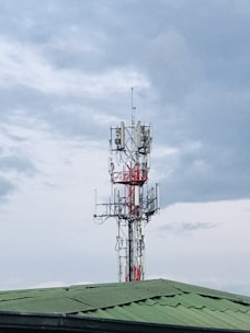 a tower on a roof