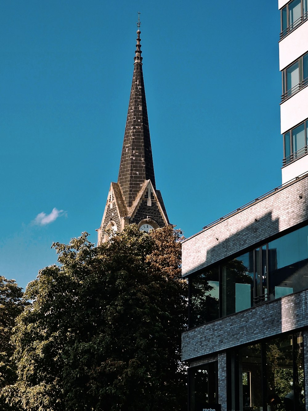 a tall building with a pointy tower