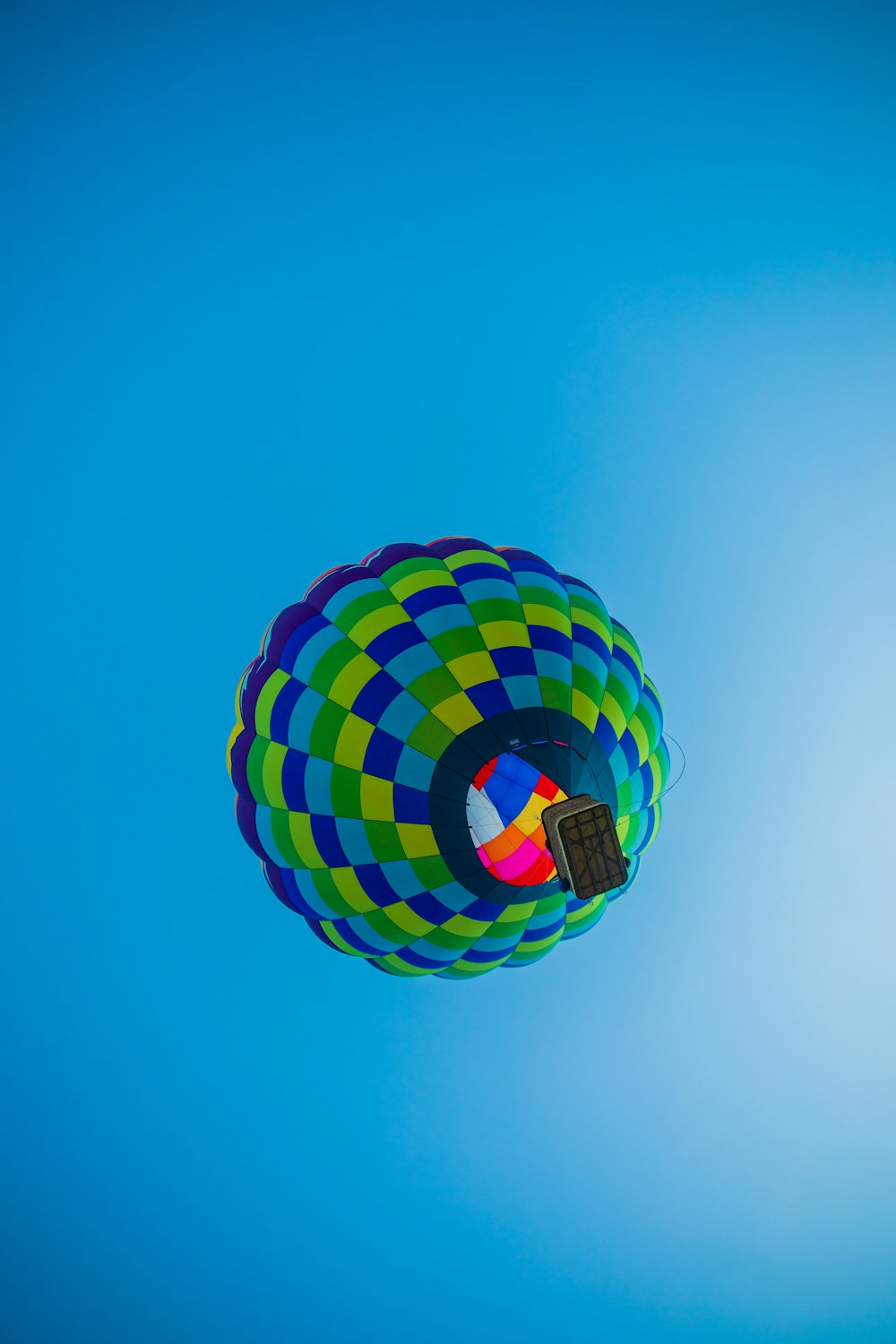 a colorful hot air balloon