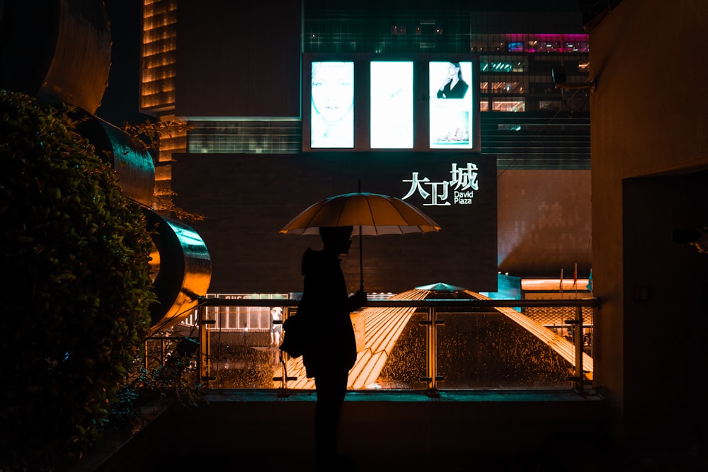 a person holding an umbrella