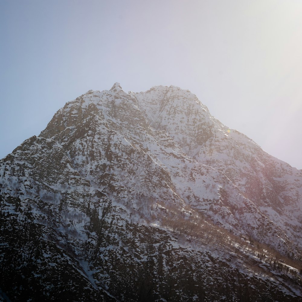 a mountain covered in snow