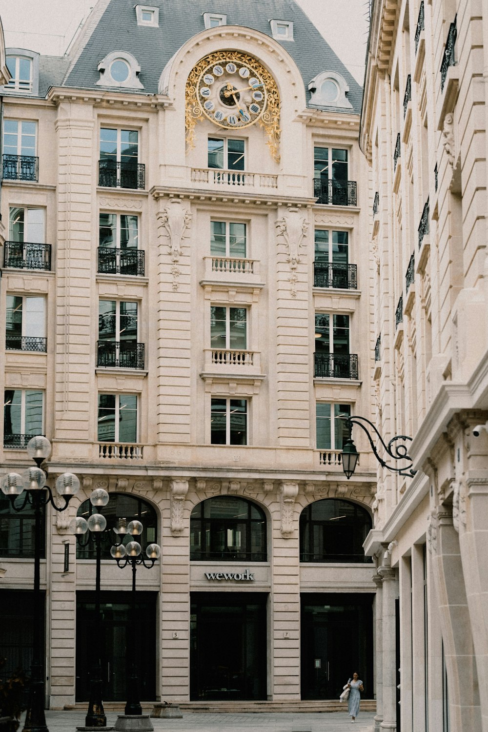 a large building with a clock on it