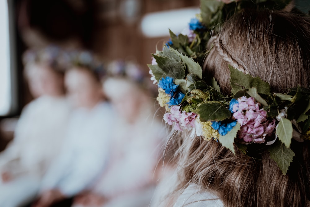 a person holding flowers