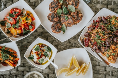 a table full of food