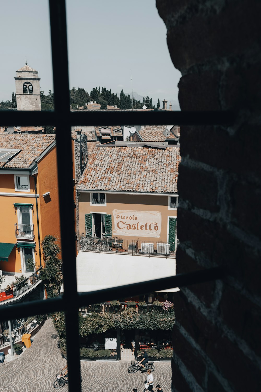 a view of a town from a window