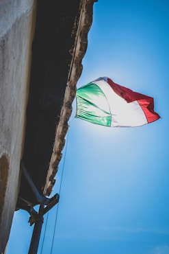 a flag flying on a pole