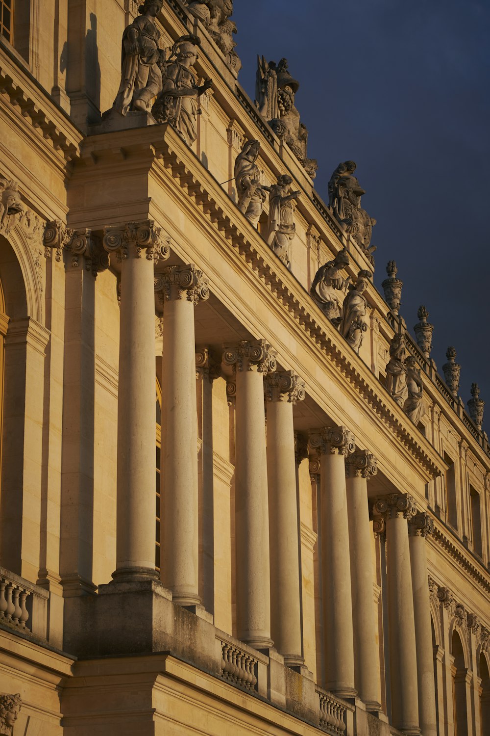 a building with columns