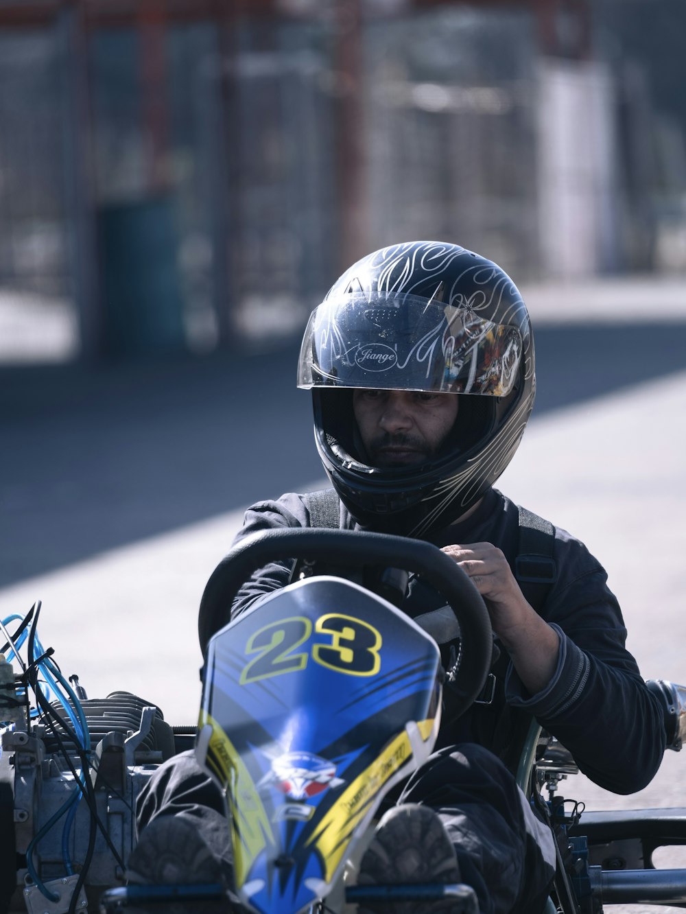 a person riding a motorcycle