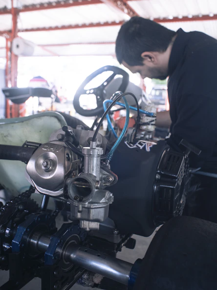 a man working on a machine