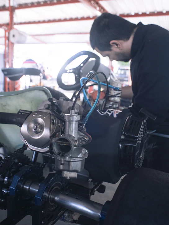 a man working on a machine