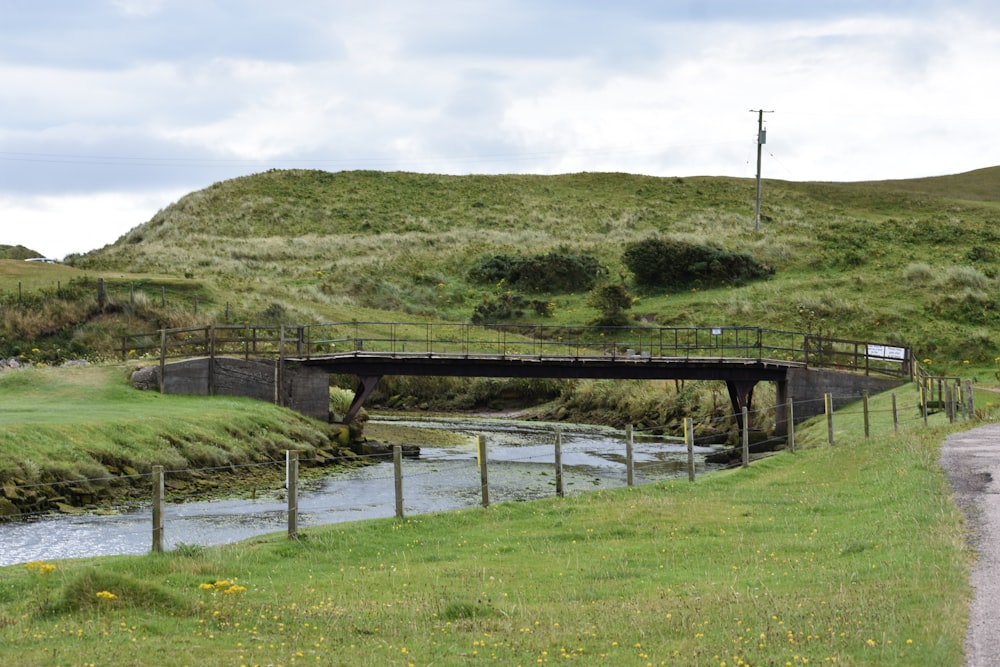 a bridge over a river