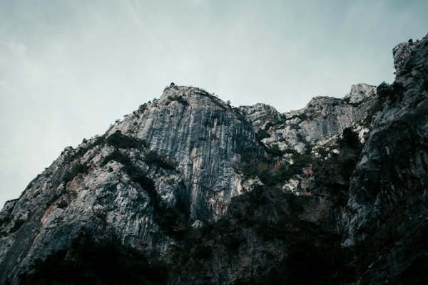 Limestone crags under a grey sky — Picos de Europa, Spain