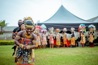 a group of people in traditional dress