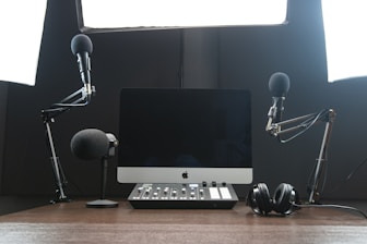 a computer on a desk