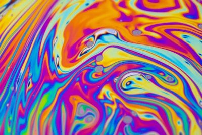 a close up of a colorful wave