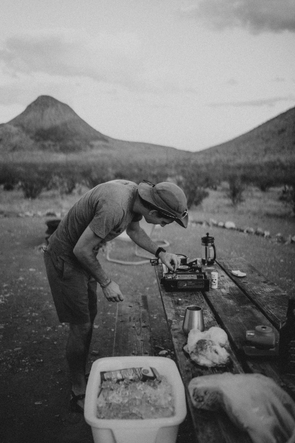 a man working on a machine