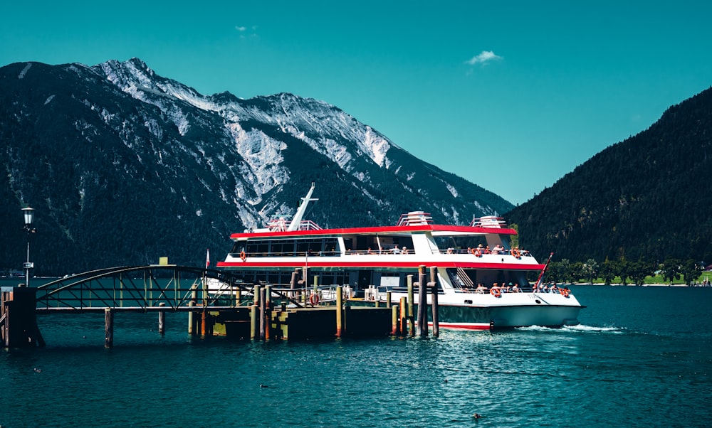 a bus on a dock