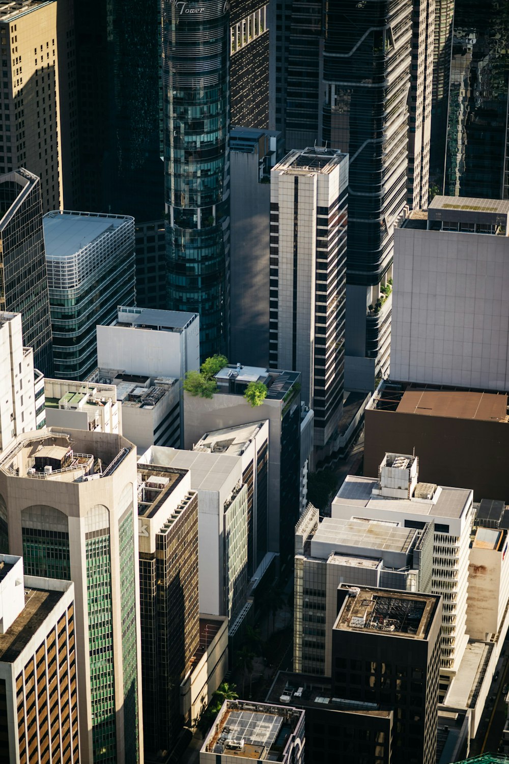 a high angle view of a city