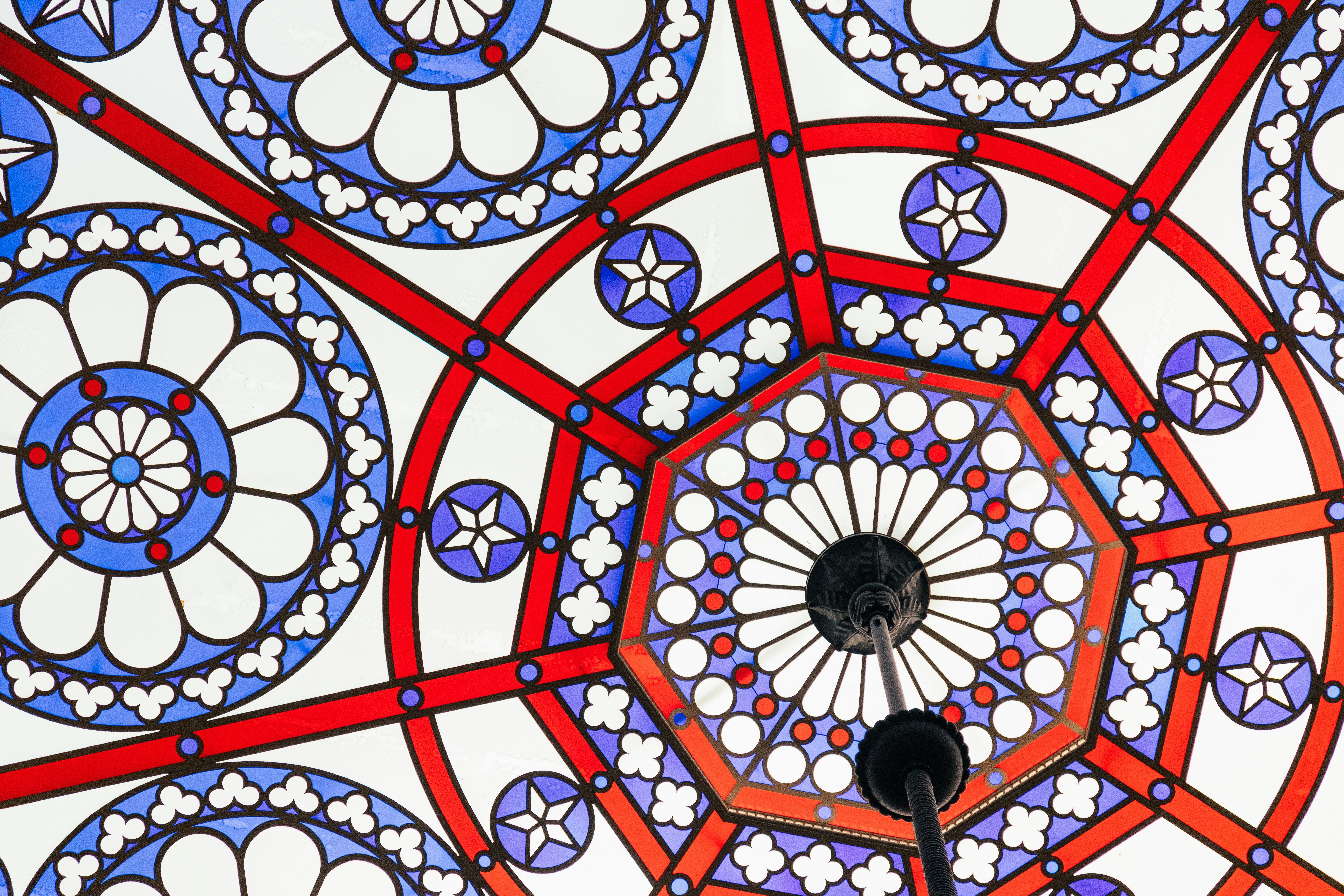 Vitral da claraboia do Real Gabinete Português de Leitura - Rio de Janeiro