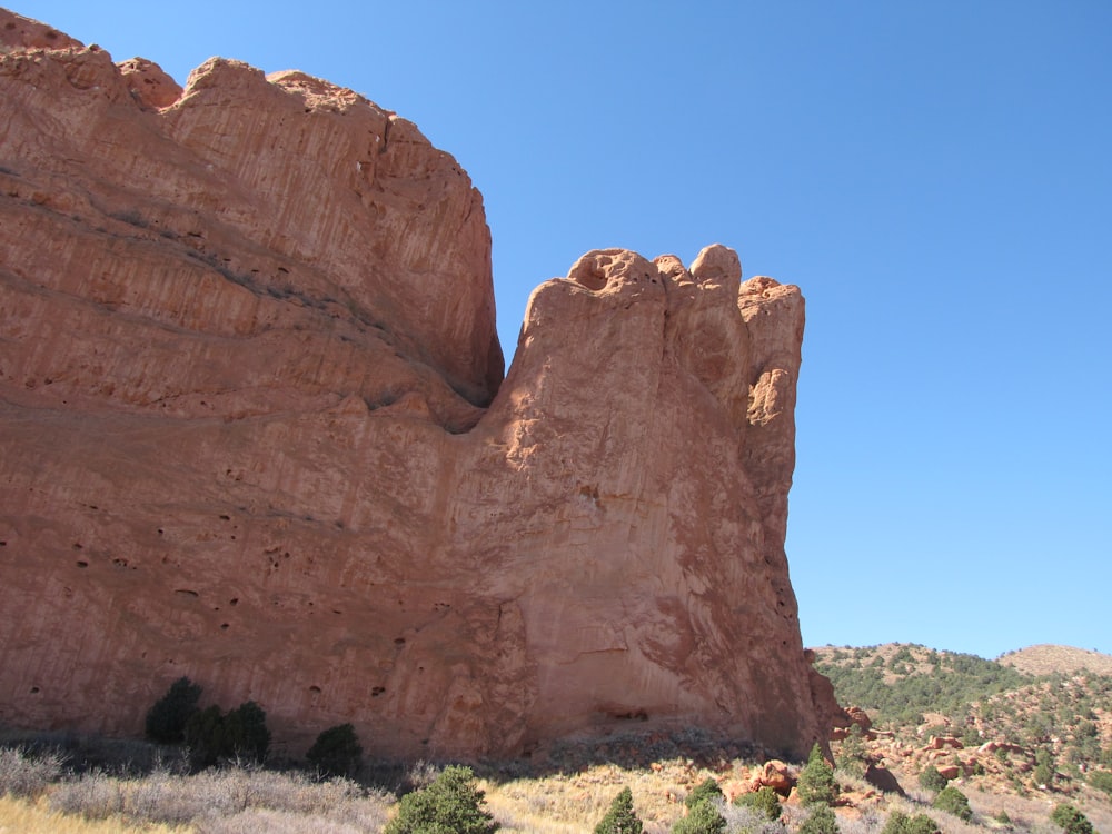 a large rock formation