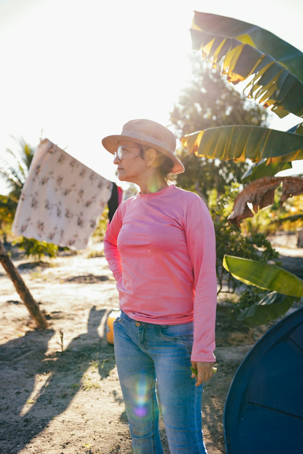 a person wearing a hat