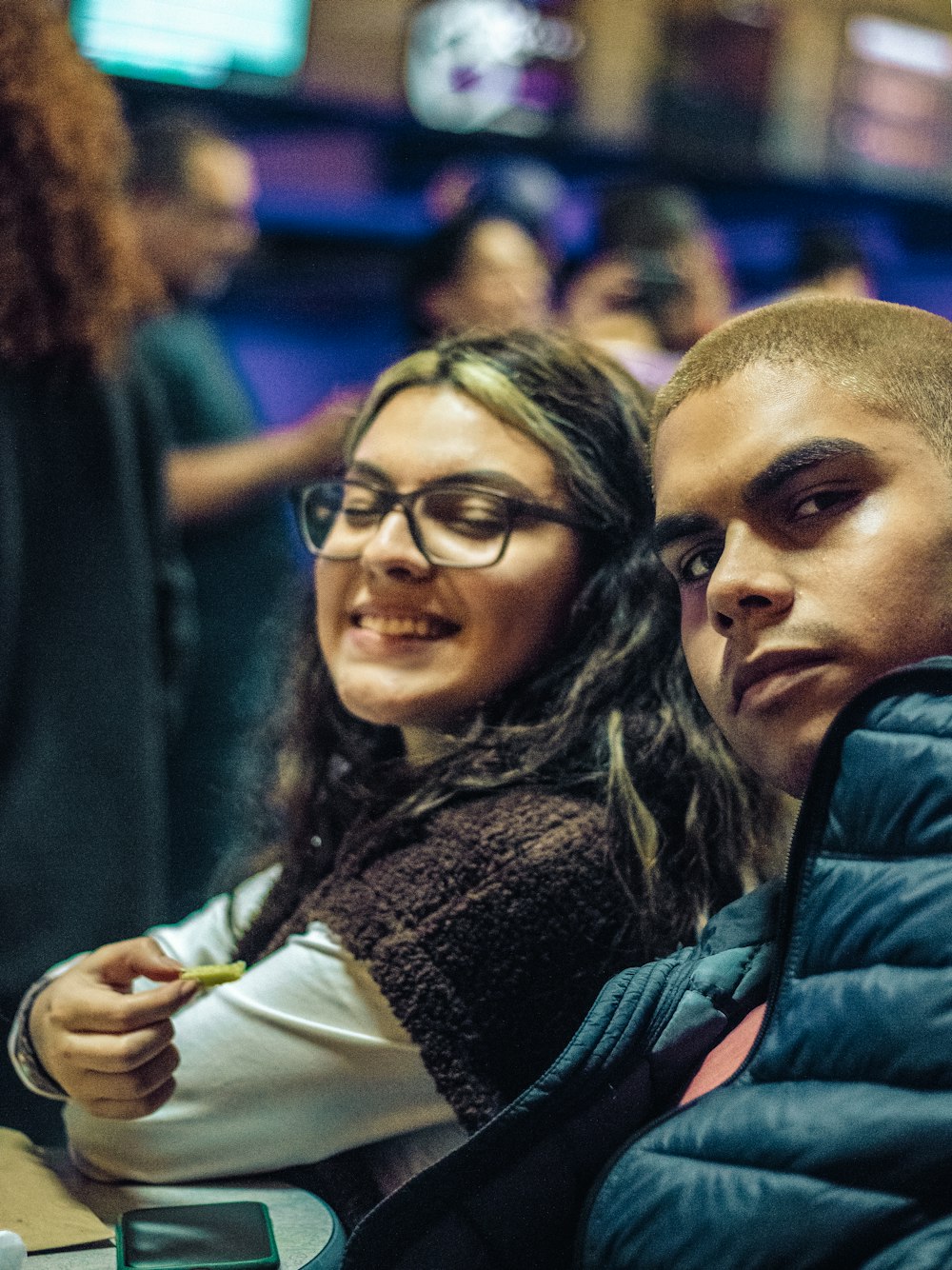 a man and woman sitting together