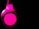 A bright pink headphone with one earcup visible against a black background, featuring a metallic sheen and a logo on the headband.