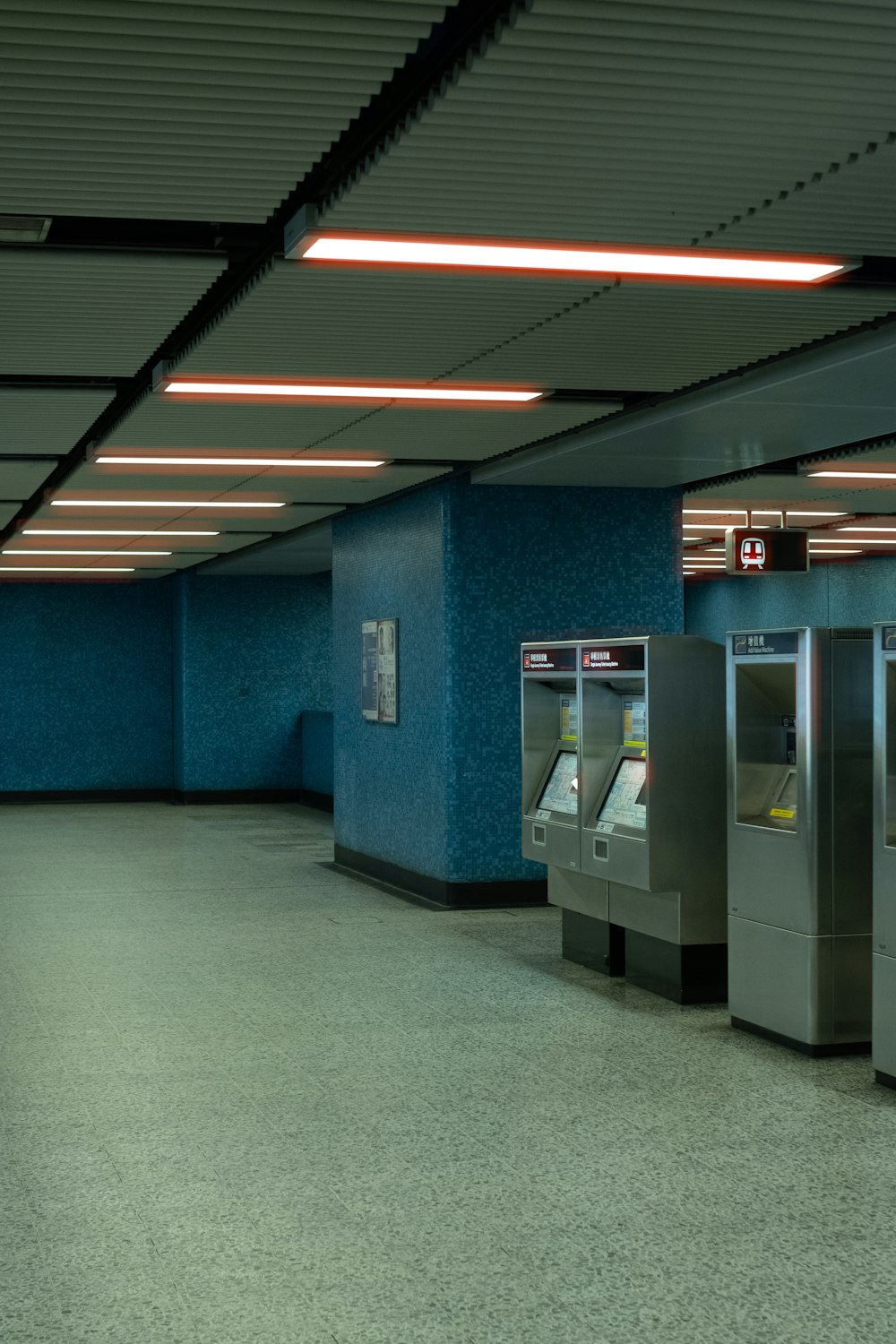 a row of cash register machines