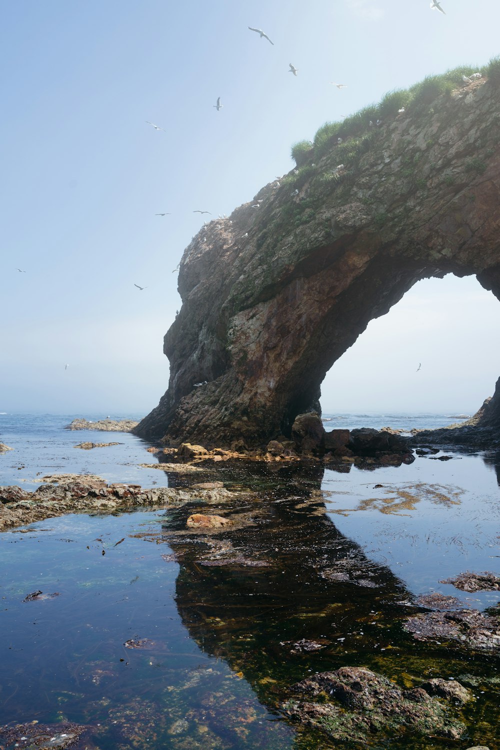 a large rock arch