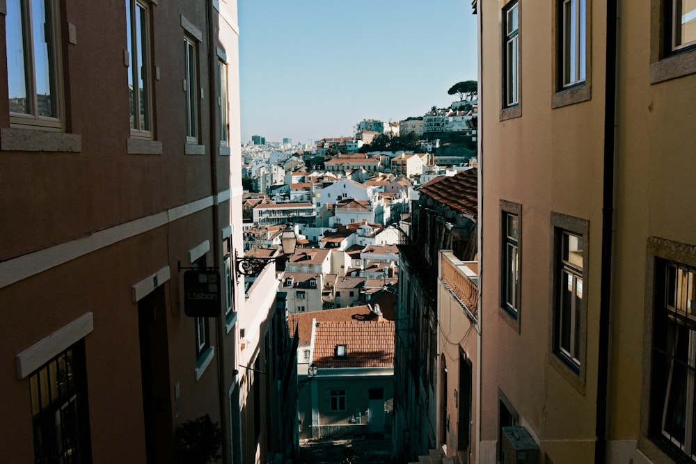 a view of a city from a high rise building