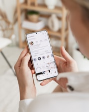 a person holding a phone