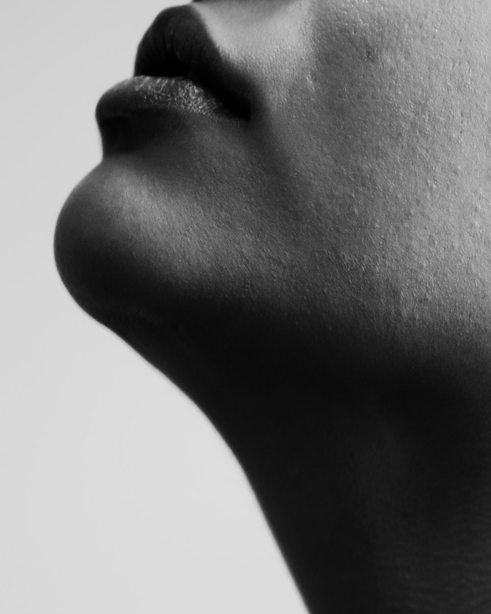 a close up of a person's lips