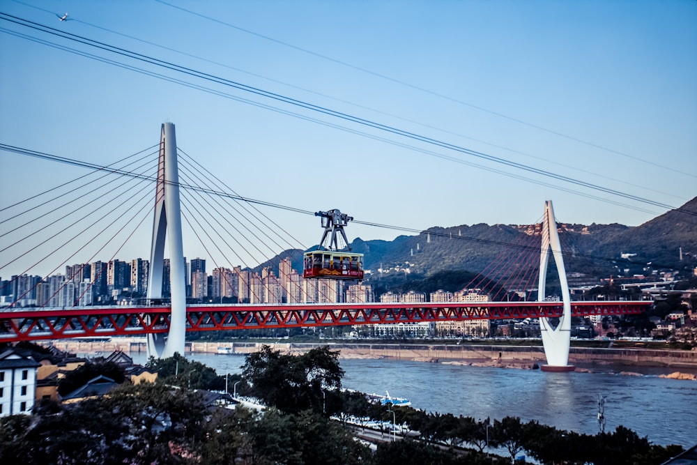 a bridge over a river