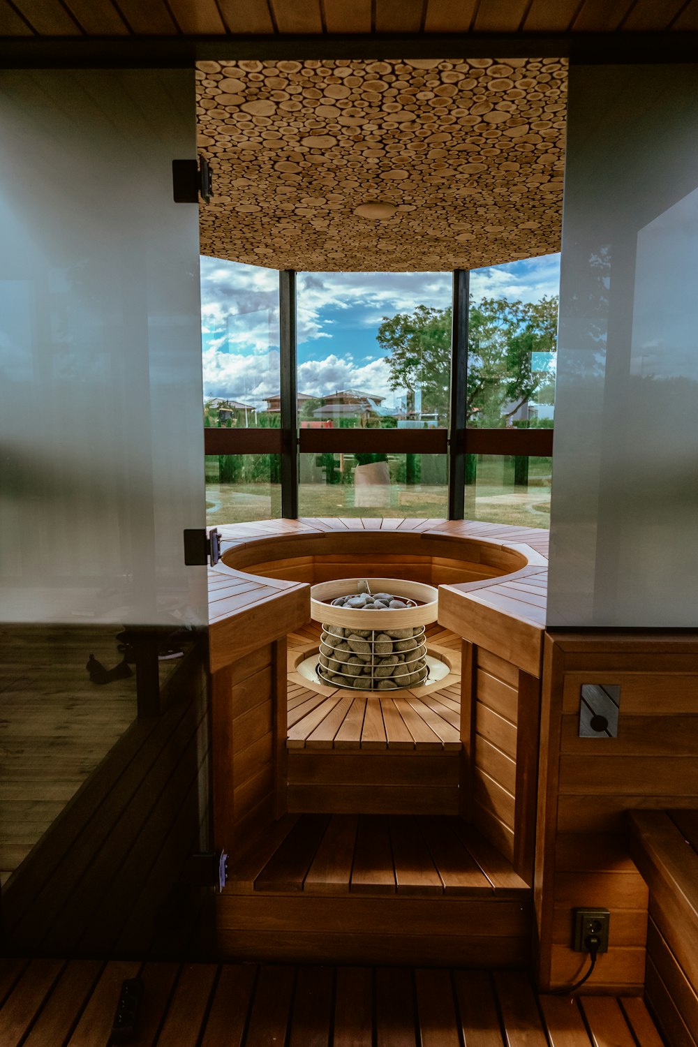 a large bathroom with a large tub