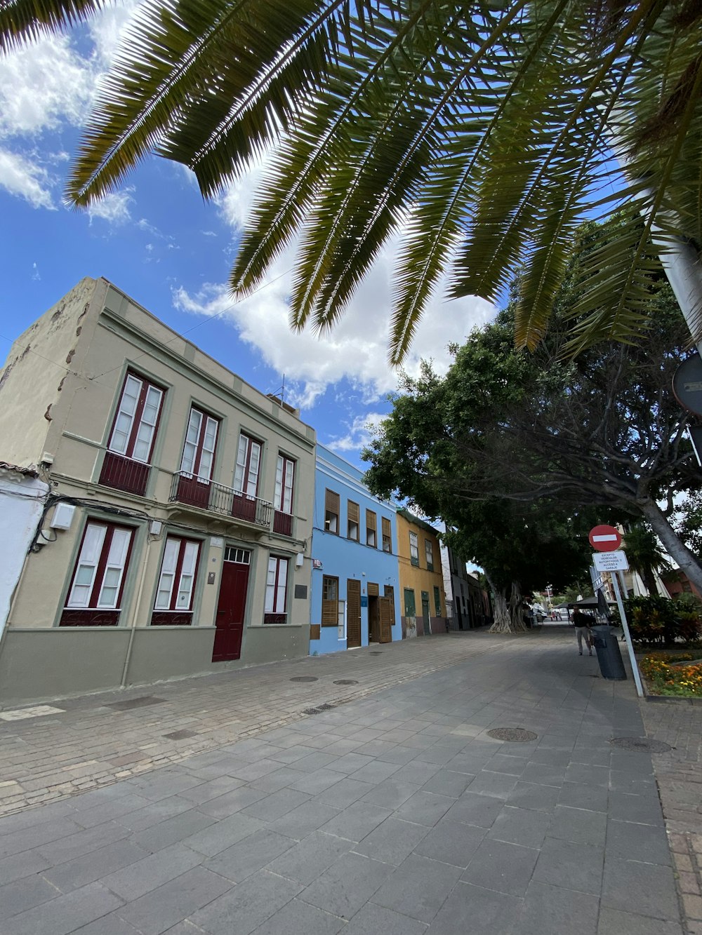 a street with buildings on the side