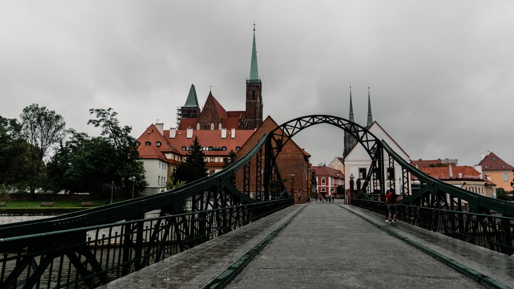 a bridge leading to a castle