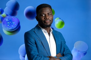 A confident avatar of a man in a suit, symbolizing partnership and collaboration.