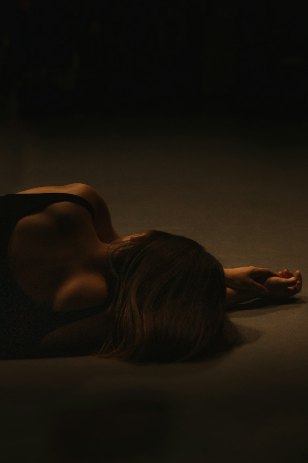 a person lying on the ground