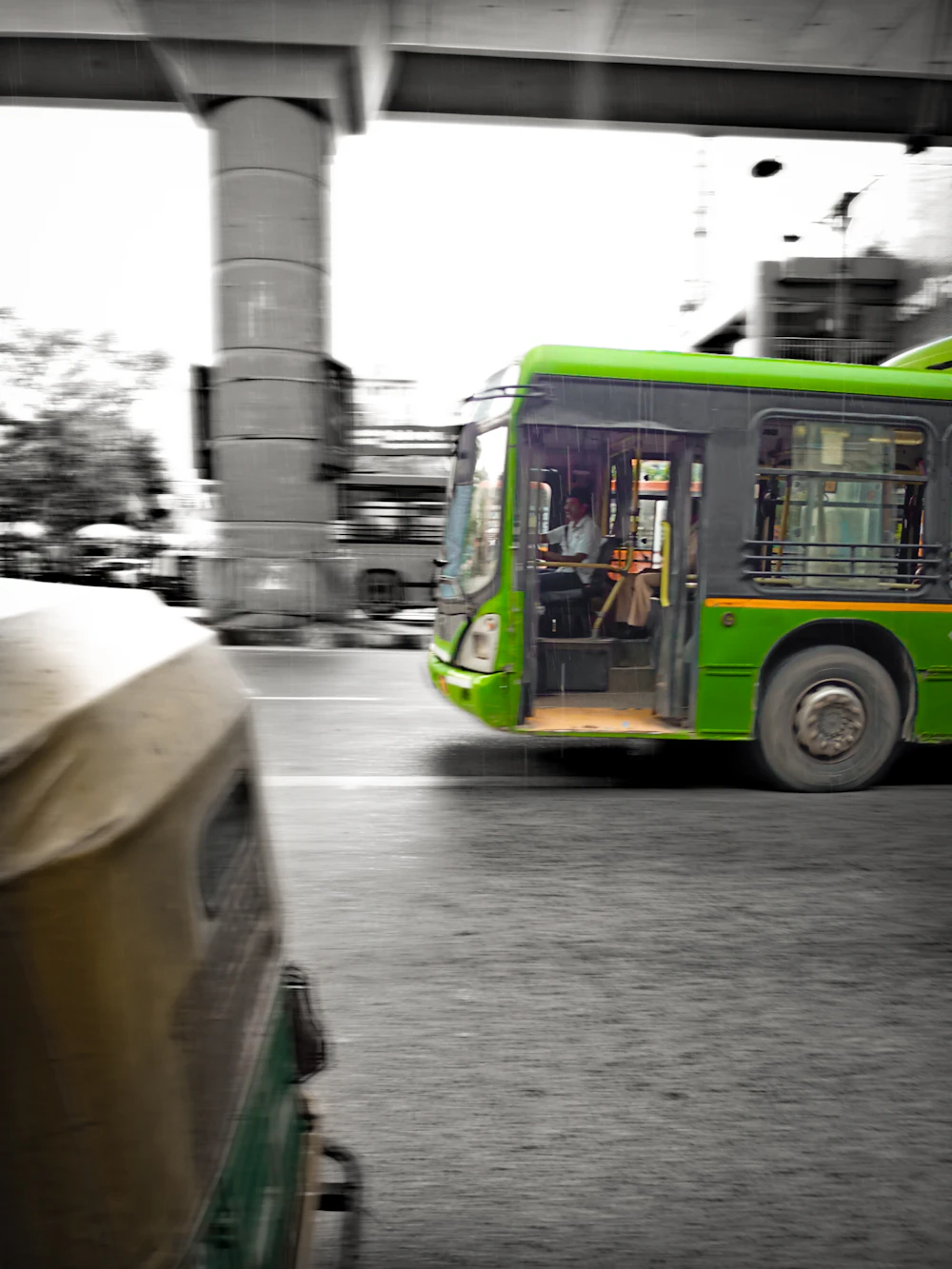 Local bus transportation in developing country for budget travel