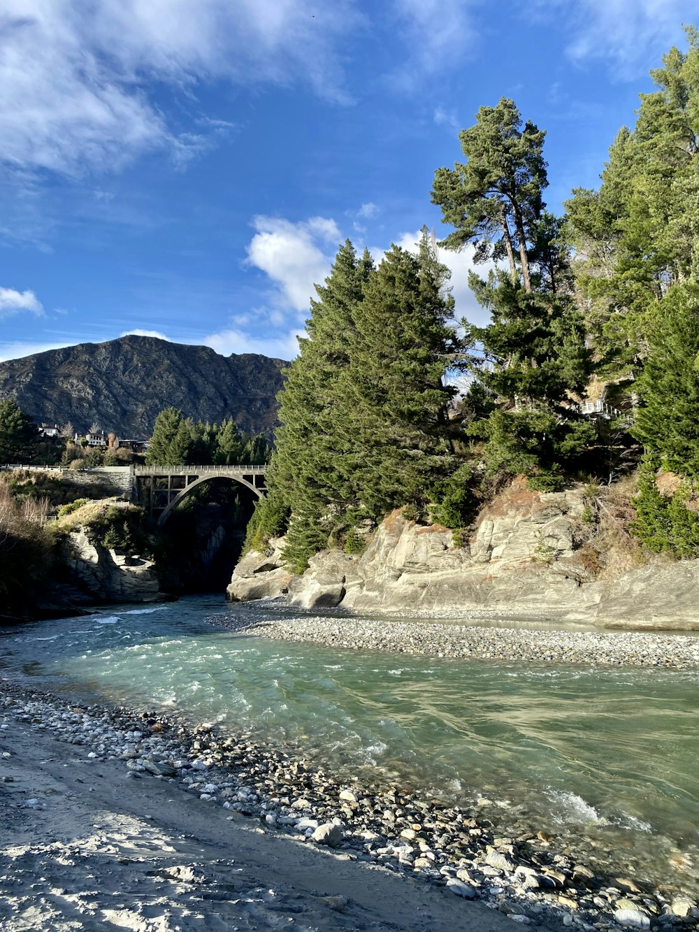 a bridge over a river