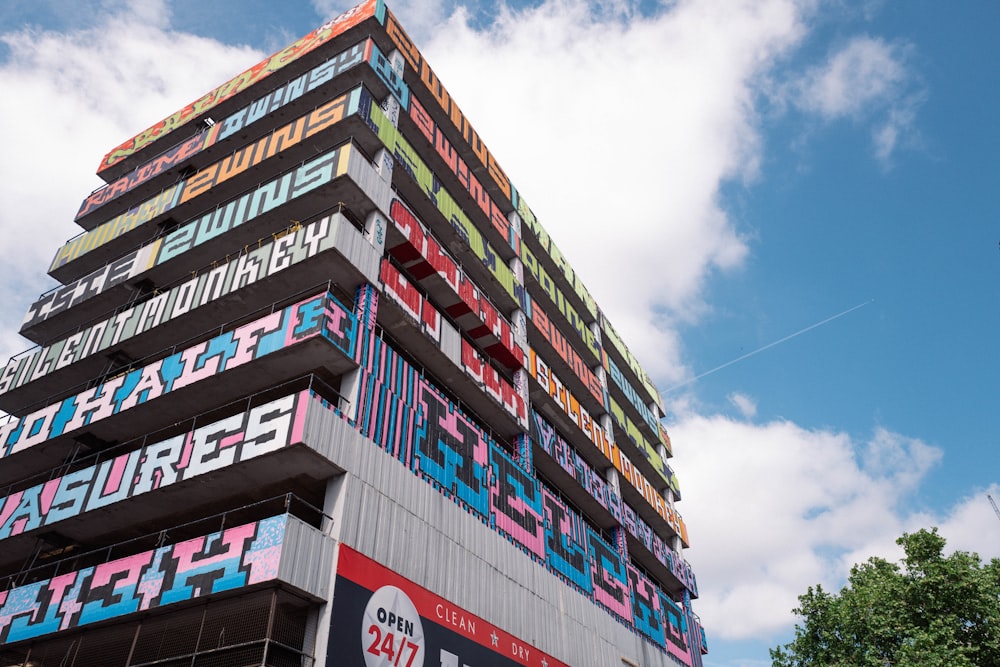 a building with many windows