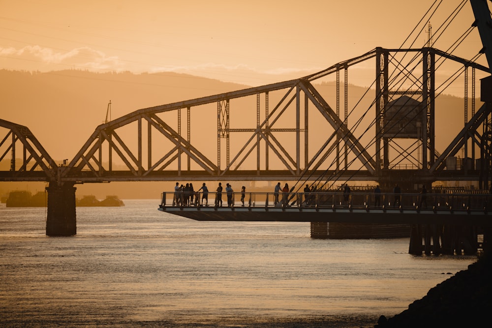 a train crossing a bridge