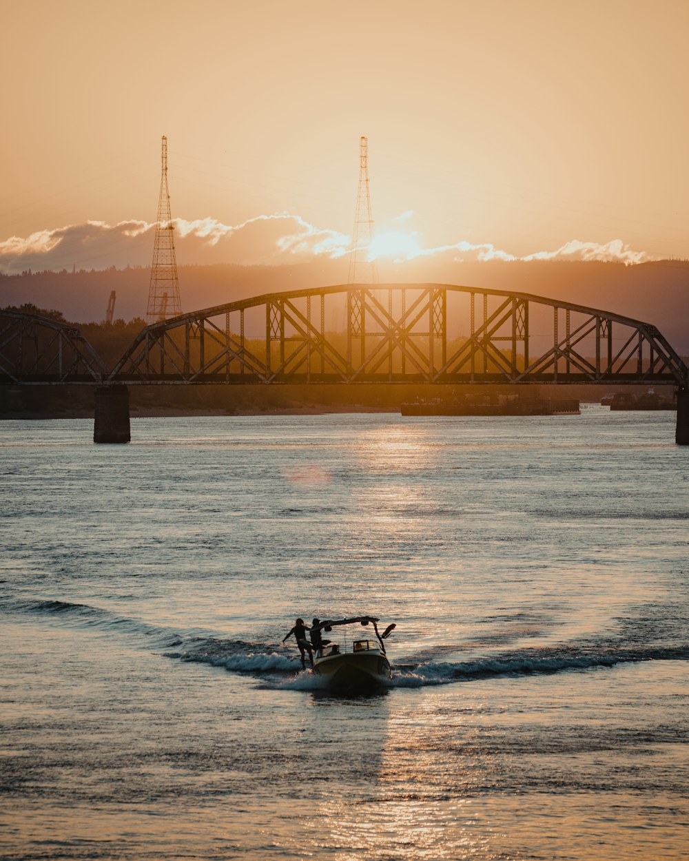 a boat sailing in the water