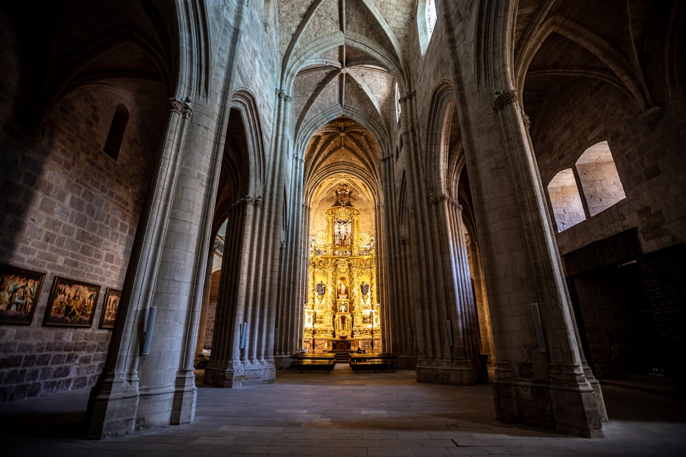 a large stone building with arched ceilings