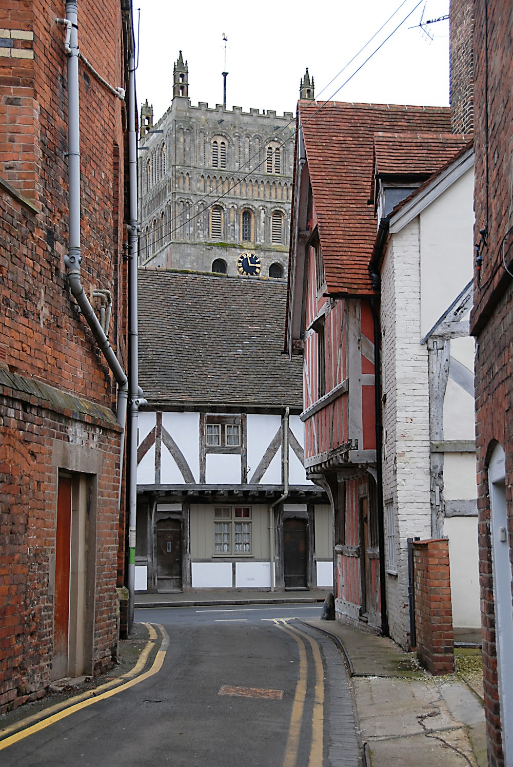 a street with buildings on either side