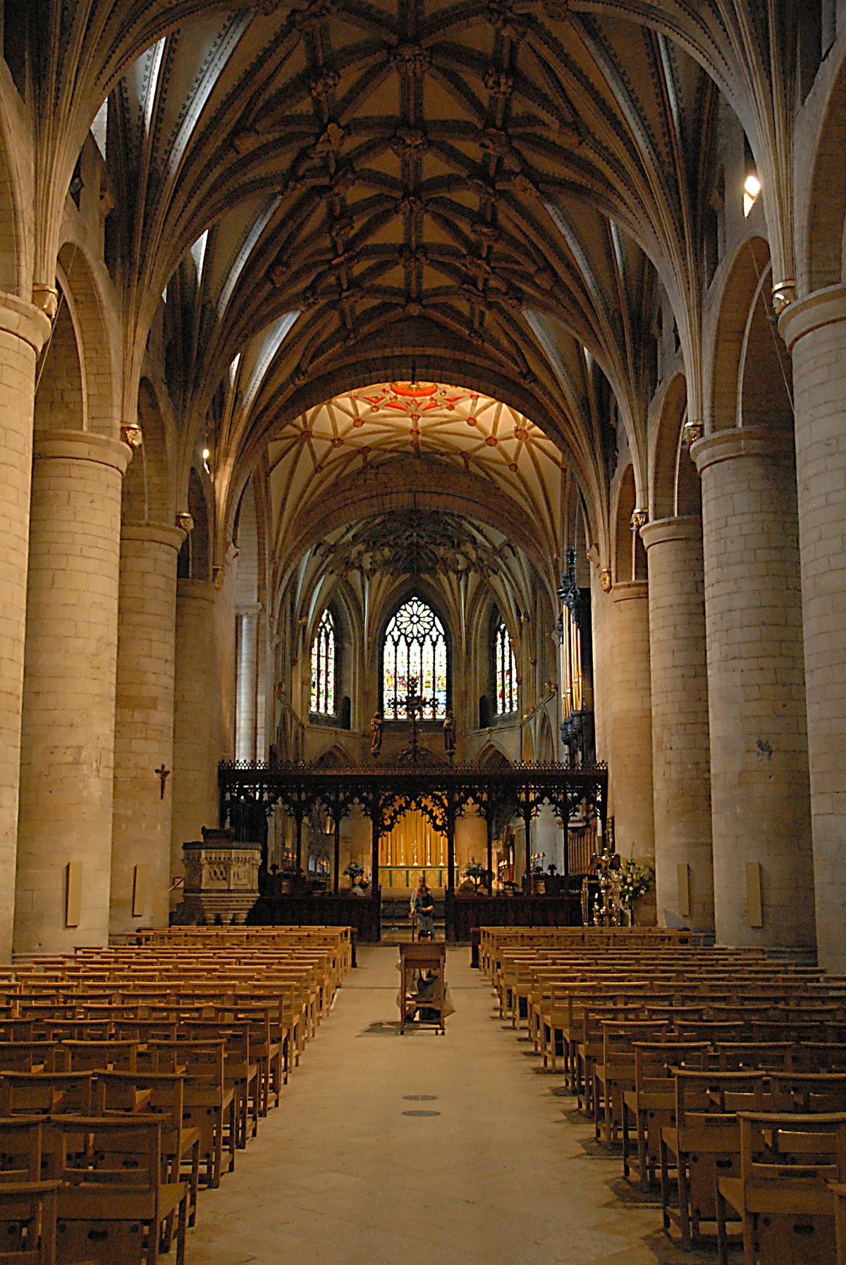 Tewkesbury Abbey, the medieval church at the heart of Tewkesbury in Gloucestershire