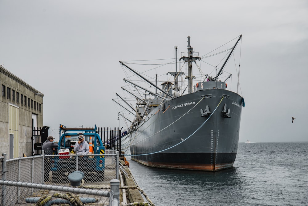 a large ship docked