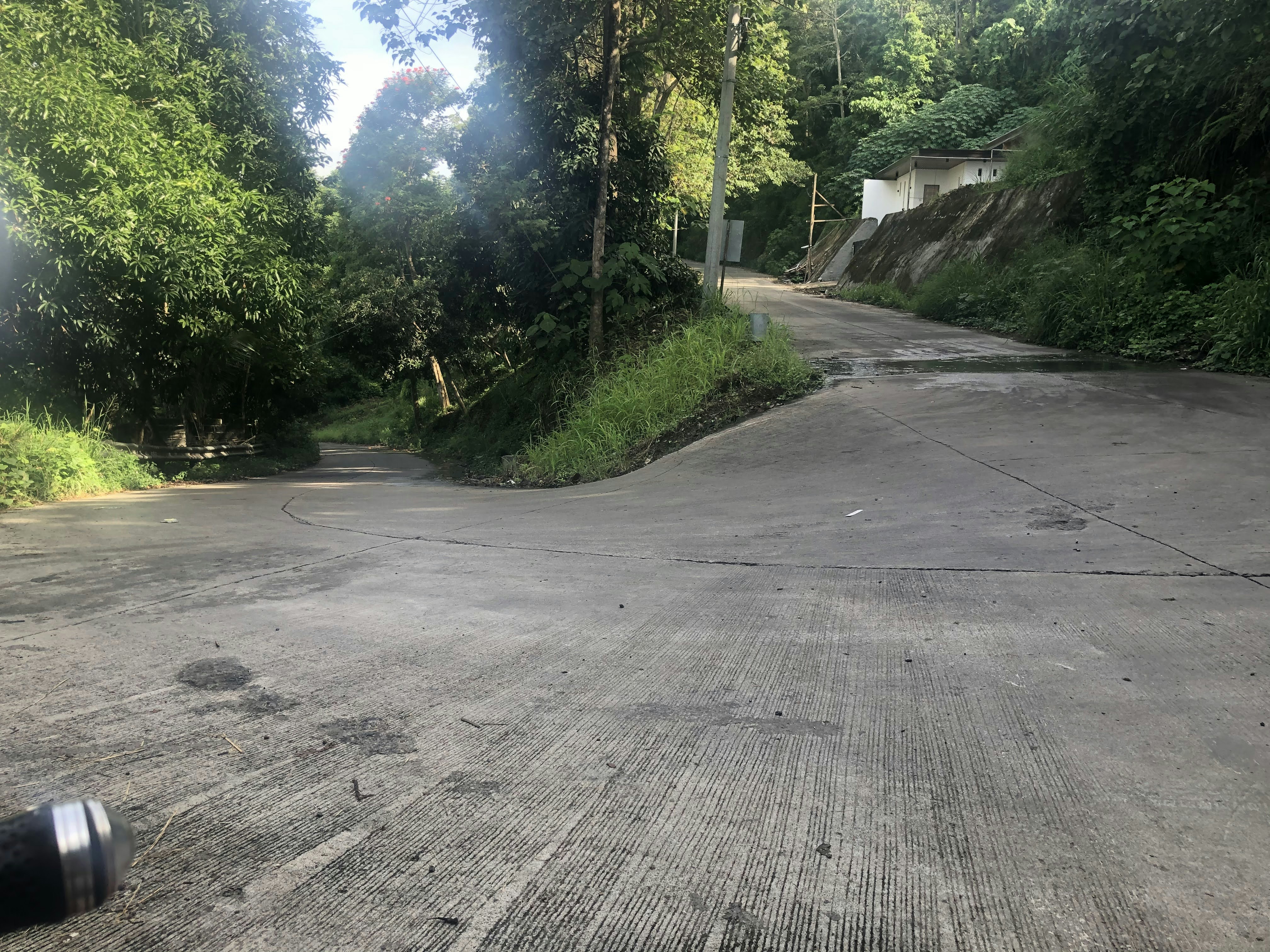 Completed road work