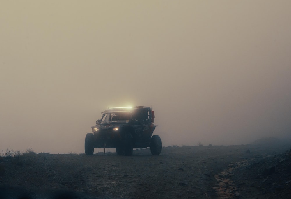 a tractor on a dirt road