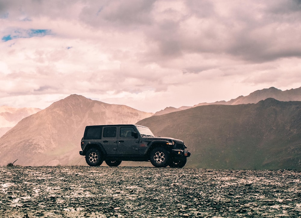 a car parked in a desert